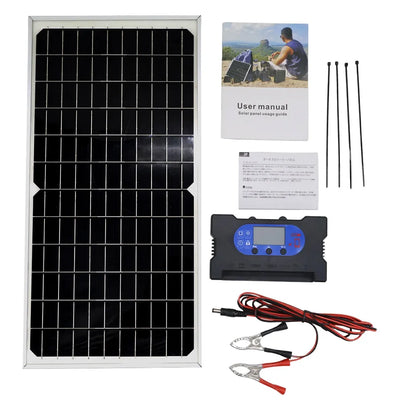 17W Monocrystalline Solar Panel Providing 5V 12V 18V Output Suitable for Battery Charging and Drive Controller Use