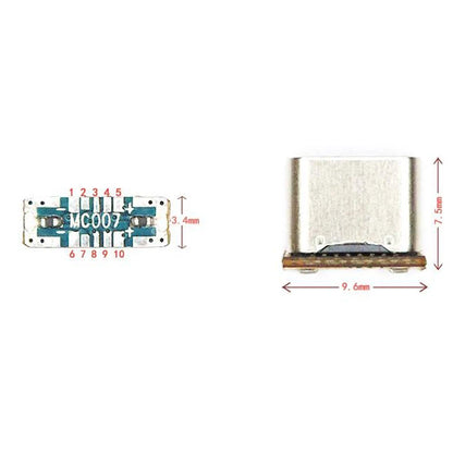 New Type-C Female Connector Type C Female Jack 5PIN SMD SMT Type-C Socket Charging Port Micro USB&Mini USB Universal