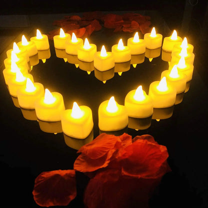 24Pcs/Set Flameless LED Candle Creative wishing Led Tea Light Warm White Flameless Candle Halloween Christmas Decor Candle Light
