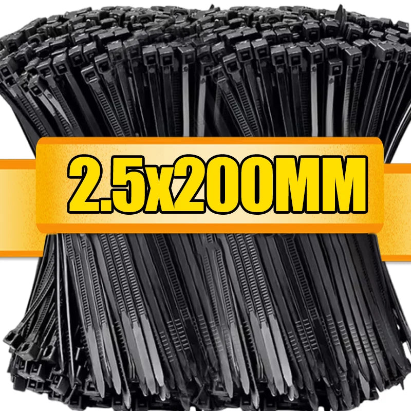 Self Locking Nylon Cable Ties Heavy Duty Wire Straps Organizer