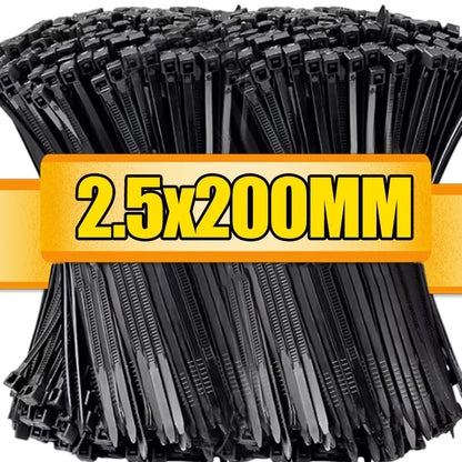Self Locking Nylon Cable Ties Heavy Duty Wire Straps Organizer