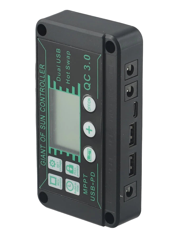 Digital Display Waterproof MPPT Solar Charge Controller Adjustable Current Options 10A 100A Efficient Energy Utilization
