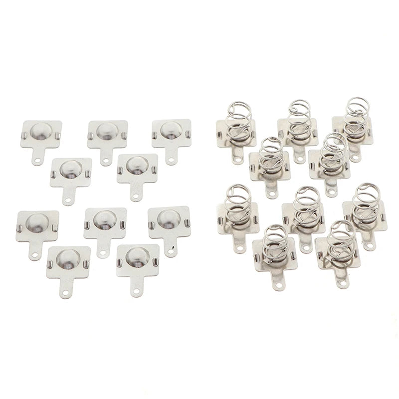 10 Pairs Battery Spring Contact Replacement Metal Batteries Spring Contact Plate For AA AAA Batteries
