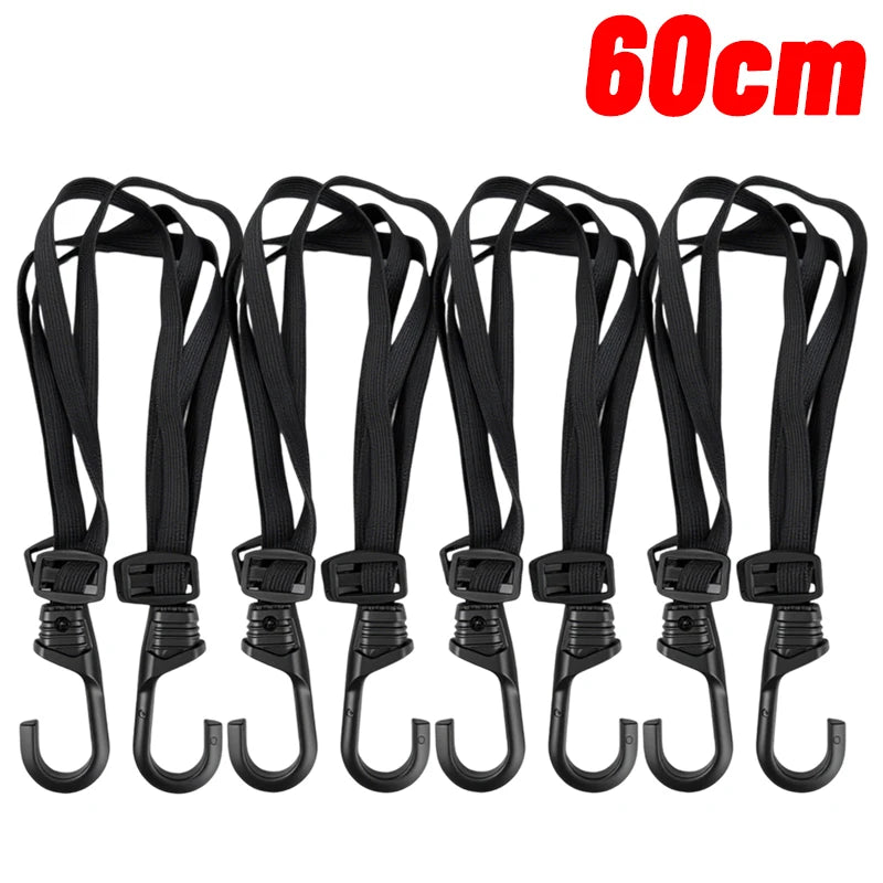 Motorcycle Back Seat Helmet Strips Elastic Rope Motorcycle Helmet Fixed Strap Adjustment Fix Rope Goods Strap Luggage Net 90cm