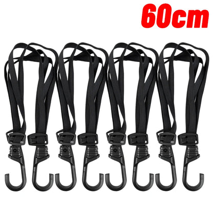 Motorcycle Back Seat Helmet Strips Elastic Rope Motorcycle Helmet Fixed Strap Adjustment Fix Rope Goods Strap Luggage Net 90cm