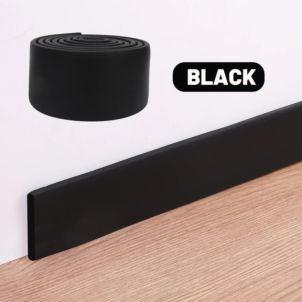 Self Adhesive Skirting Line 3D Wall Stickers Anti-Collision Decoration Strips
