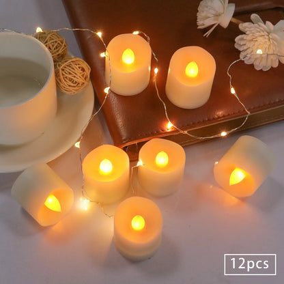 Flameless LED Candle Lights Creative Wishing Led Tea Lamp Warm White Halloween Wedding Christmas Decoration Candle Light