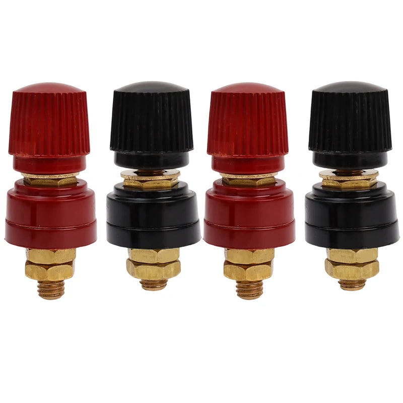 M6 100A Terminal Block Binding Post Copper Power Connector Red Black