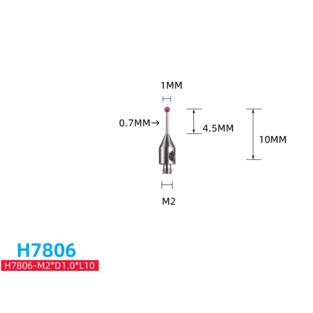 M2 Ball Cmm Stylus Thread CNC Measuring Probe Stylus Point Contact H7805/H1345/H7806/H0033/H7808/H8663/H0034/H0035 CMM Probe