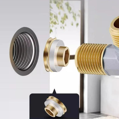 Material-free Sealing Gasket Angle Valve Faucet 4-point Quick Installation Brass Core Replaces Raw Leak-proof Silicone Gasket