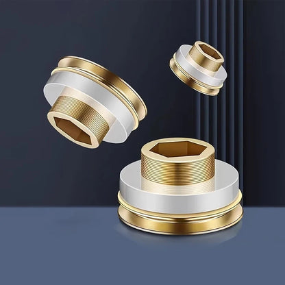 Material-free Sealing Gasket Angle Valve Faucet 4-point Quick Installation Brass Core Replaces Raw Leak-proof Silicone Gasket