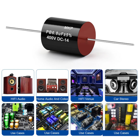 400V MKP Audio Capacitor 0.1µF-47µF for HiFi Frequency Divider & Speaker Applications