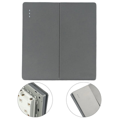 None Gray Button Switch Switches 1 2 3 Gang 86mm Flame Frameless PC Material Push Retardant Rocker Switch None