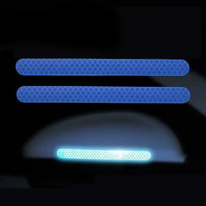 Car Reflective Safety Strip Stickers Rearview Mirror Warning Tape 6/2PCS