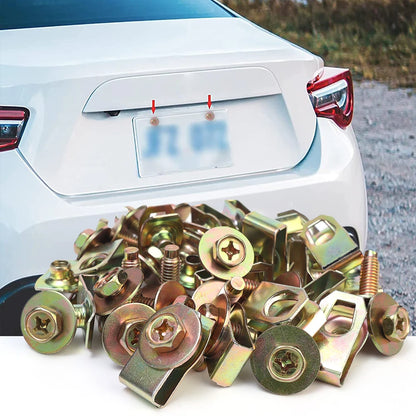 Car Body Bolts & U-nut Clips M4/M5 Engine Under Cover Splash Shield Body Bumper Fender Push Clips Universal Auto Accessories