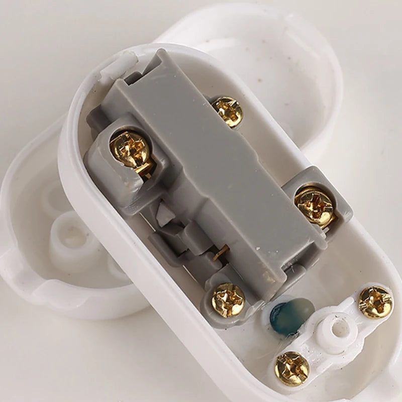 1pc Night Light Power Cord Switch Control Light Wiring Switch New White Bedside Switch Lamp Fan