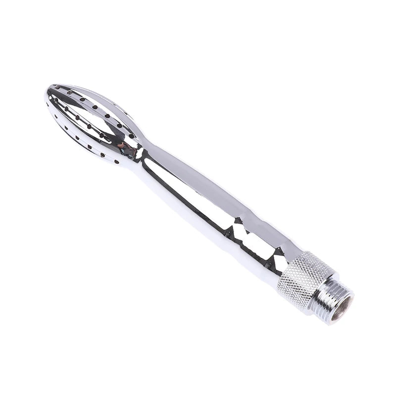 Aluminum Alloy Silver Bidet Anal Enema Shower Head Anus Cleaning Wash Douche Portable Sprayer Thread