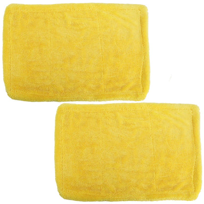 Multifunction Absorbent Microfiber Car Wash Towel Drying Cloth Rag for Auto Detailing Cleaning Polishing Waxing 45x30cm Yellow