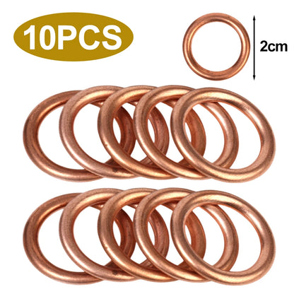 Car Engine Oil Pan Drain Screw Gasket 14mm I.D. Aluminium Sealing Circle Transmission Oil Drain Plug Gasket for Volkswagen Audi