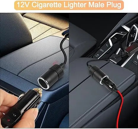 Long Nose Car Cigarette Lighter Plug 12V 24V DC Male Adapter with LED