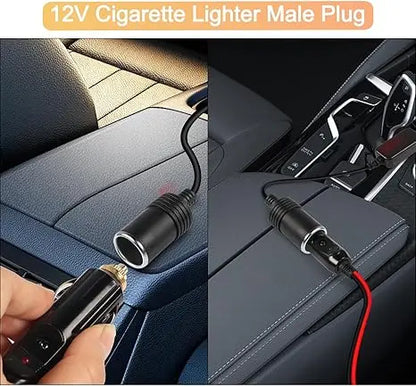 Long Nose Car Cigarette Lighter Plug 12V 24V DC Male Adapter with LED