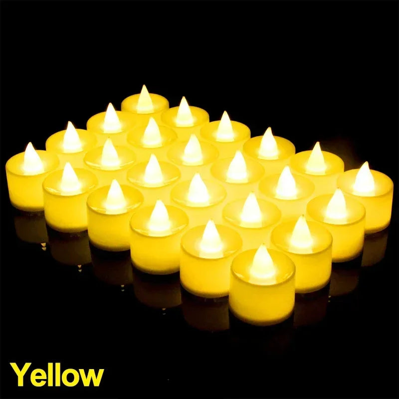 Flameless LED Tealight Candle Heart Shape 48/1PCS