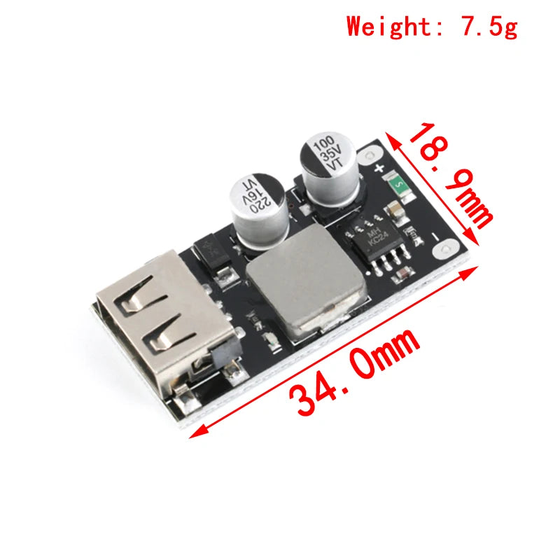 QC3.0 / QC2.0 USB DC-DC Buck Converter Module – Fast Step-Down Charger 6-32V to 3V/5V/12V