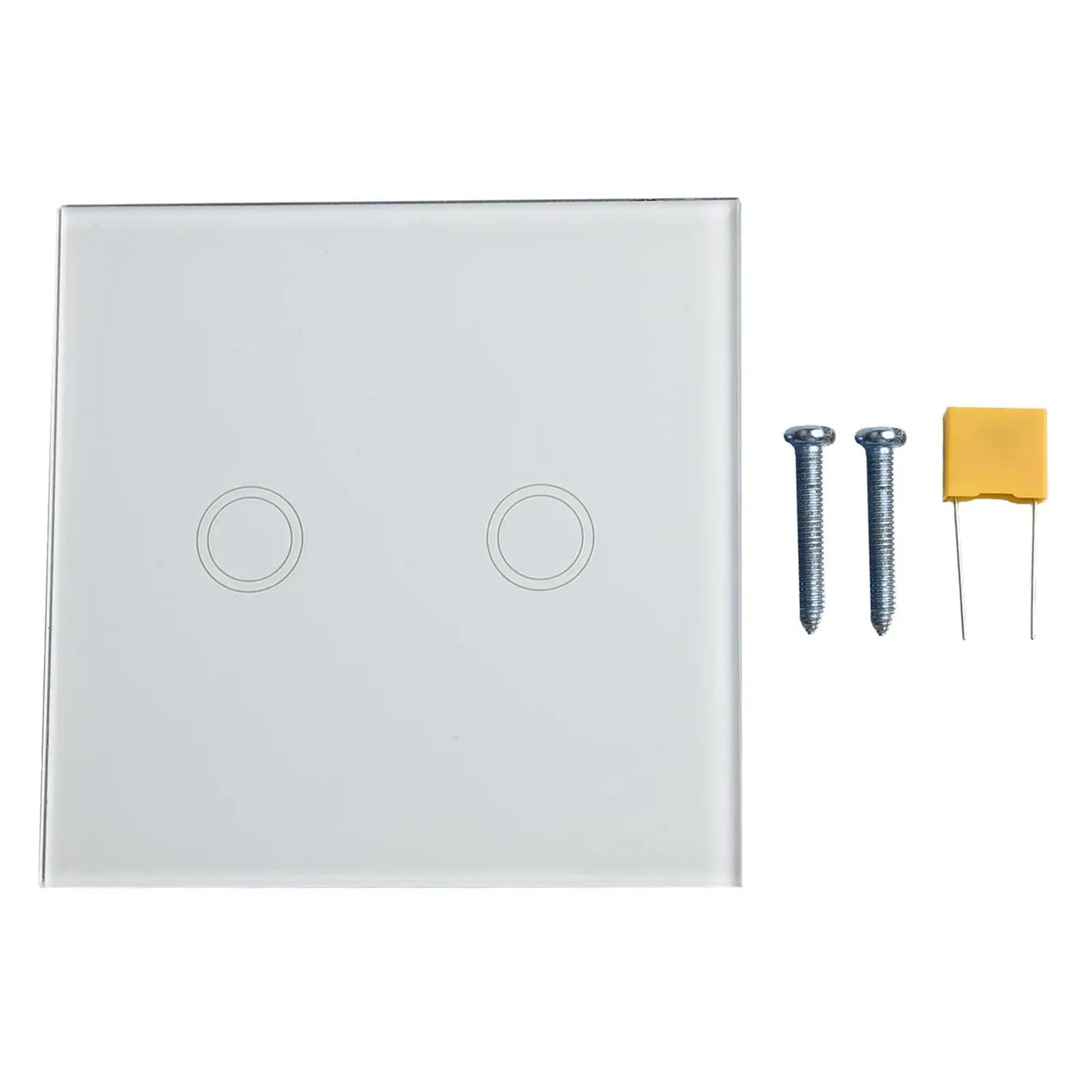 2-Gang Touch Switch Touch Dimmer Switch Office Lighting Home Decor 30 -90 Brightness Dimming No Neutral Wire Required