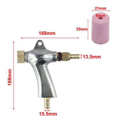 Multi Nozzle Sandblasting Tool Kit with 5 Ceramic Nozzles for Rust and Paint Removal on Metal and Glass with Ergonomic Design