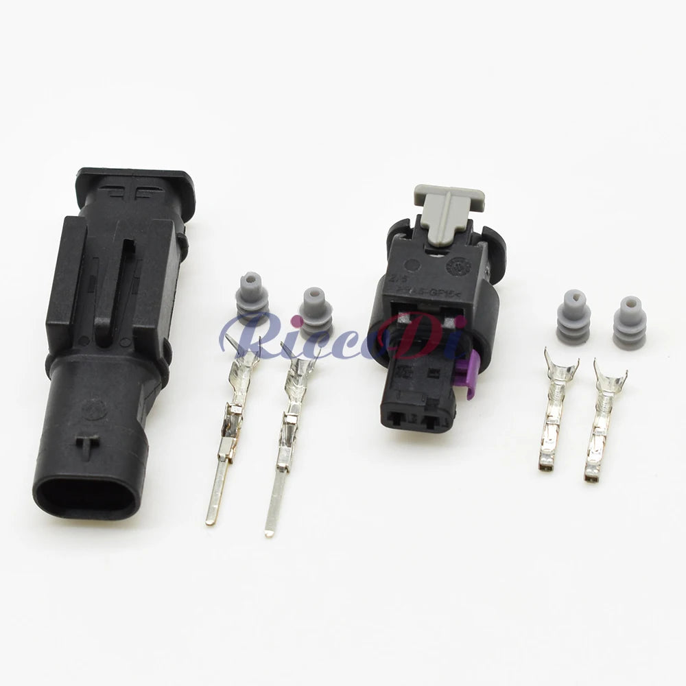 2 Pin Male and Female Urea Sensor Fuel Nozzle Plug Connector for Volkswagen Audi Compatible with 1-1703498-1 1-1924067-4