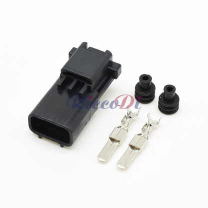 Automotive Waterproof Connector 2 Pin Socket for Radiator Fan and Water Tank 7286-0179-30 7287-0179-30 Compatible with Honda Fit, Odyssey, CRV, Civic