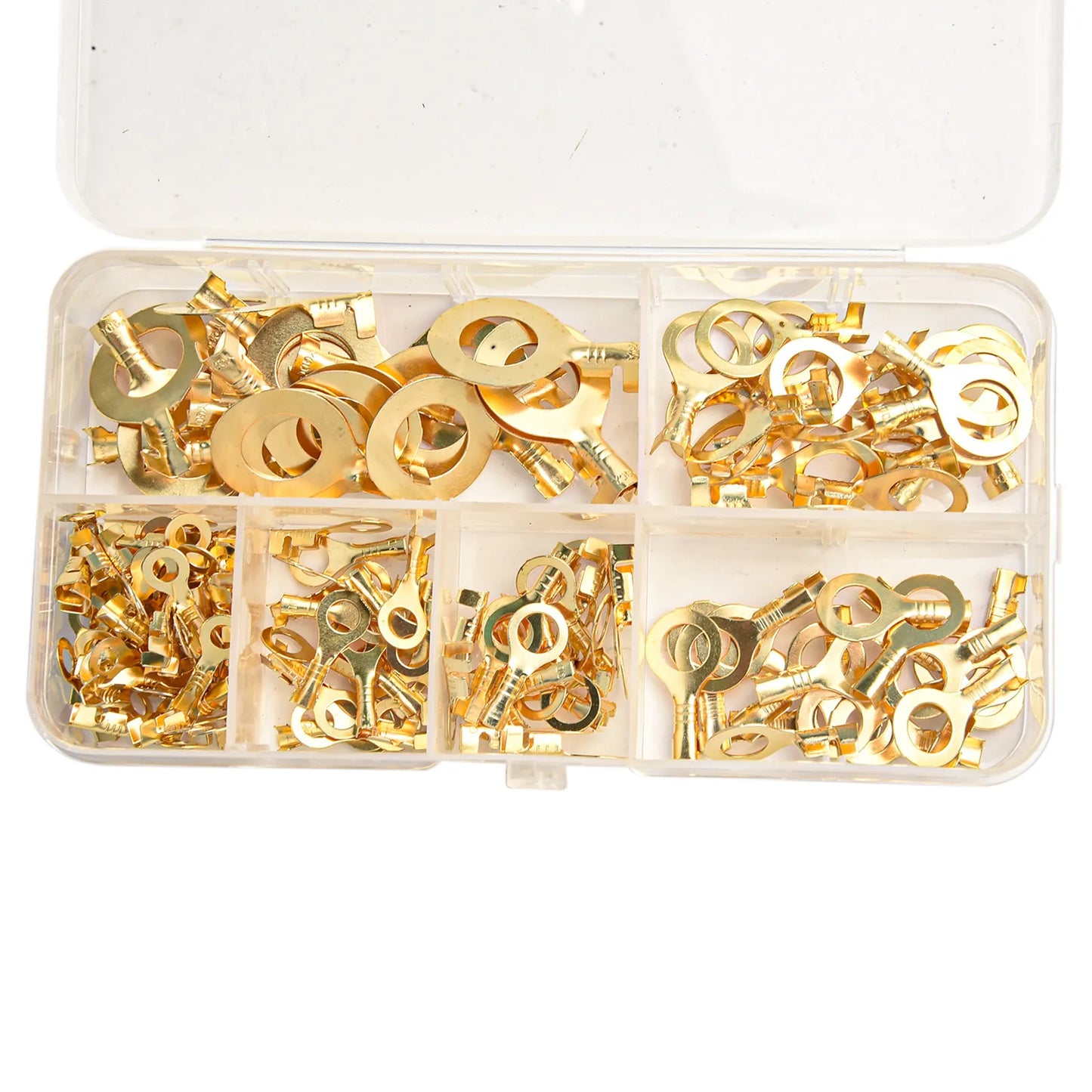 10.0mm 20pcs Ring Eye Terminal Different Sizes 150PCS Brass Material Manual Measurement Slight Measurement Deviation