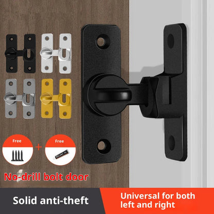 New Punch-free Hasp Latch Door Lock Black Cabinet Locks Kids Safety Lock  Sliding Door Anti-pried Hook Lock Hardware