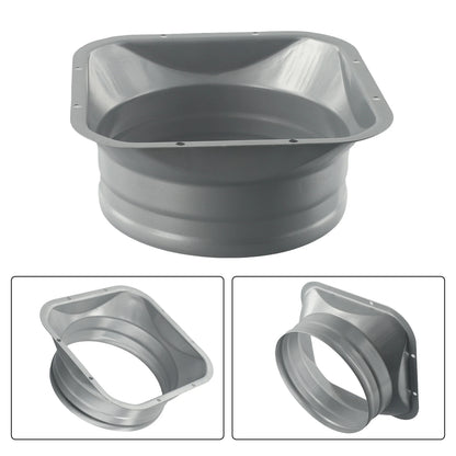 For Kitchen Hood Ventilator Pipe Connecting Vent Flange Exhaust Duct 4-10inch Electrostatic Spray Metal Silver-gray