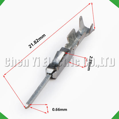 50pcs 0.64mm Wire Crimp Pins Male Female for Automotive Connector