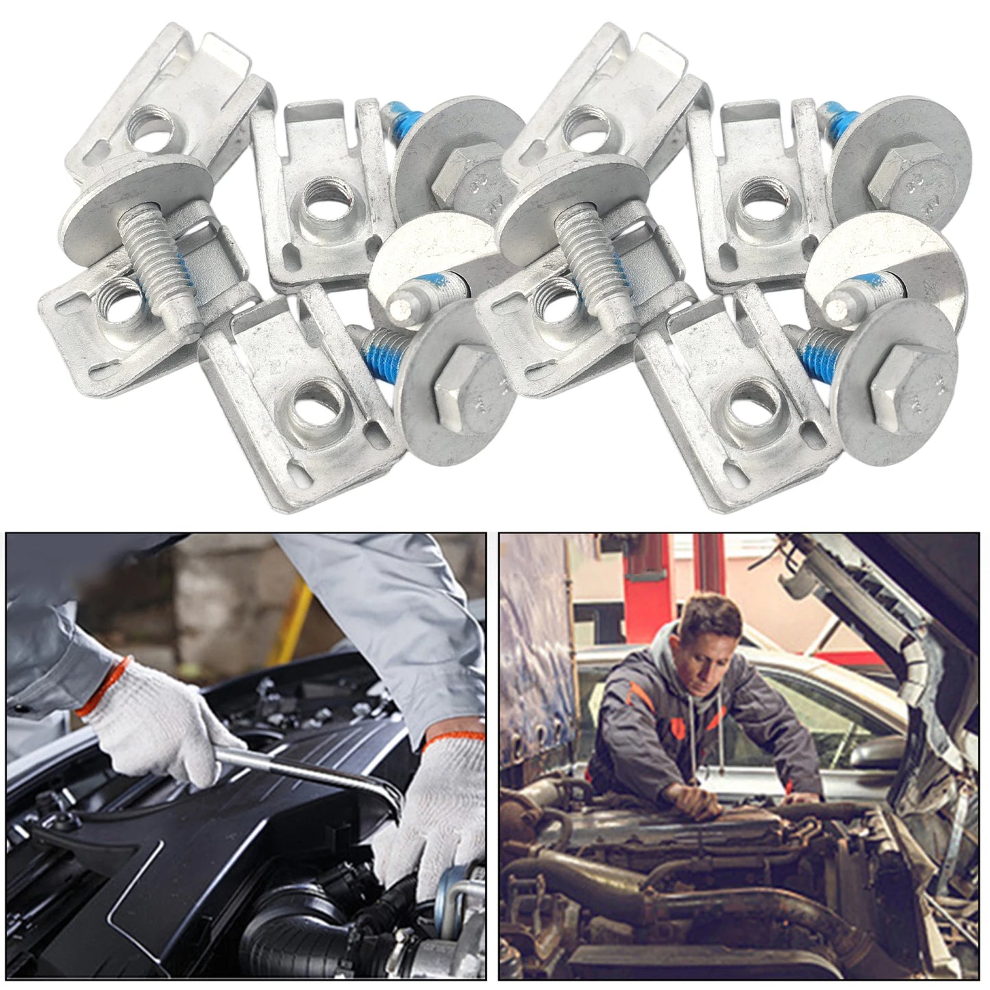 Car Fender Liner Bolt M6 Hex Flange Screw — Bumper Body Trim Splash Shield Fastener with Washer Carbon Steel Auto Repair Kit