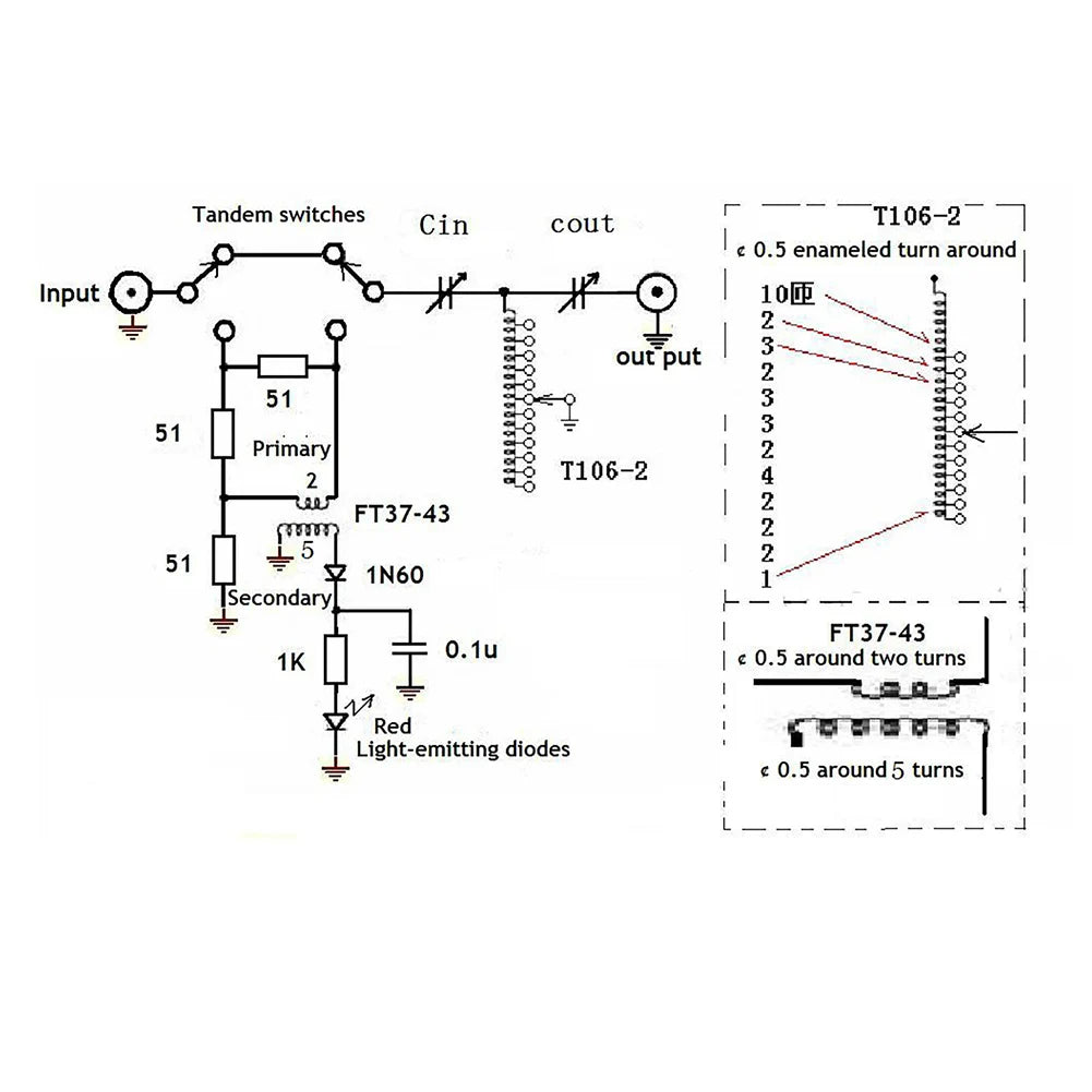 DIY Antenna Tuner Antenna Tuner Kit Approximately 10cm*6.8cm*5.0cm 1-30MHz Antenna Tuner Antenna Tuner Q9 Interface
