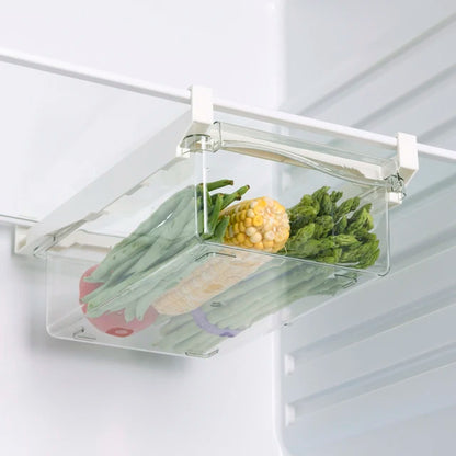 Fridge Slide Under Shelf Drawer Food Storage Organizer Box