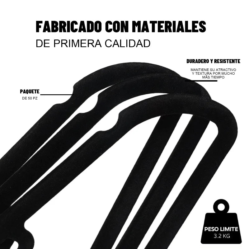 Velvet Non Slip Clothes Hangers Non Marking Wardrobe Storage