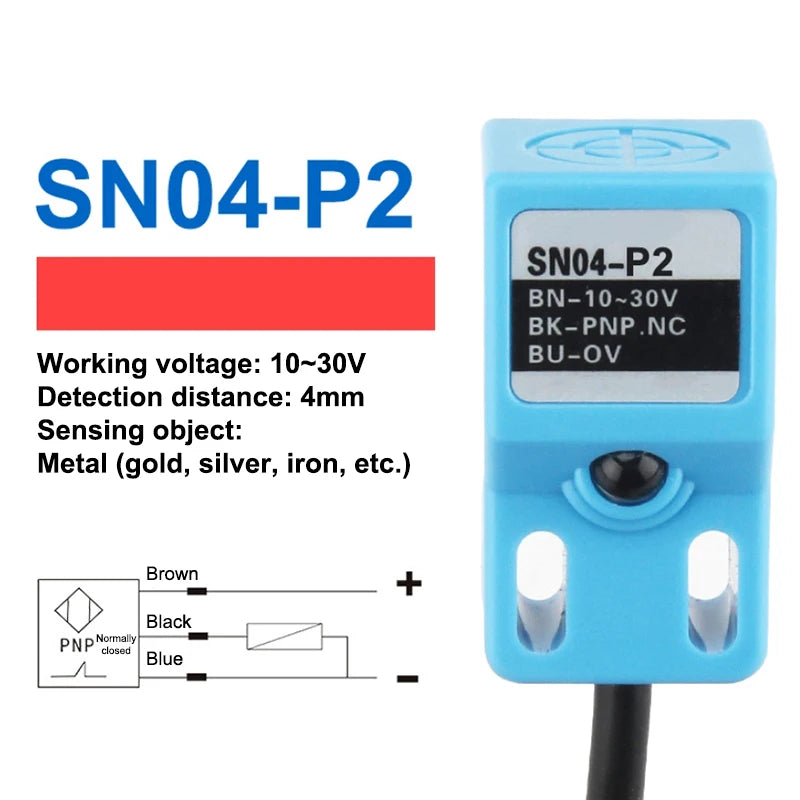 1pc NPN PNP SN04-N SN04-P SN04-N2 SN04-P2 Metal Detection Sensor Proximity Switch For Metal Detection Square Induction Switch