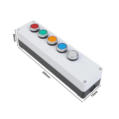 Waterproof Control Box 22mm Inching Switch For Electrical Applications High Current Push Switch Circuit Breaker