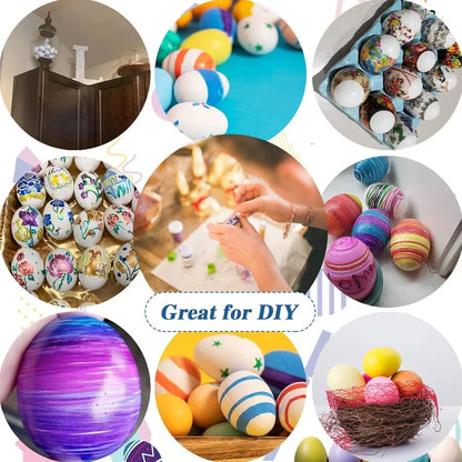 100/10pcs Easter Foam Egg White Styrofoam Fake Eggs for Kids Painting Handmade Spring Easter Party Home Decoration DIY Wreath Craft