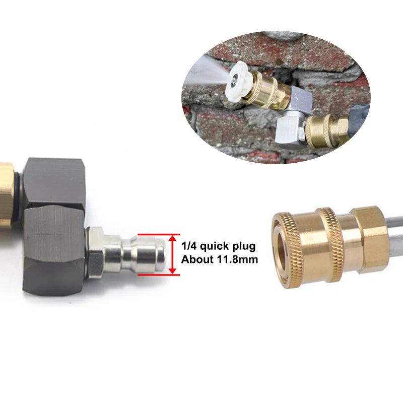 New 1Pcs Hose Fitting Coupler Adaptor With DN8 G1/4 Thread Universal 360º Rotatable Pneumatic Connector Air Tool DIY Accessories