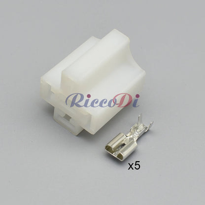 5 Pin 6.3mm Automotive Relay Socket DJJ7051-6.3-21 PA66 Instrument Large Current Unsealed Plug