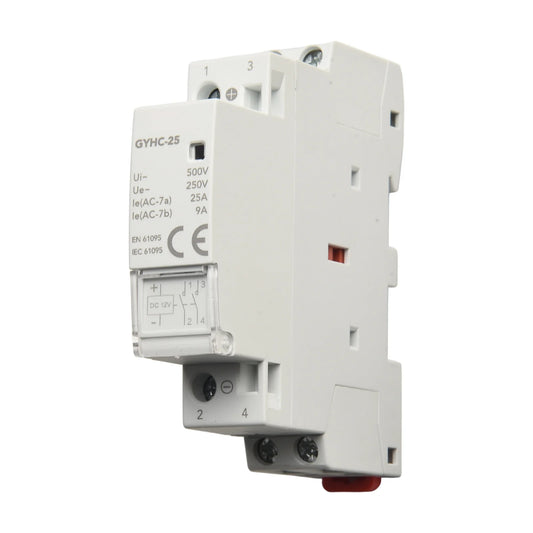 25A Contact Din Rail Mount RoHS Compliant Transparent Flip Cover Flame Retardant Plastic Low Power Consumption