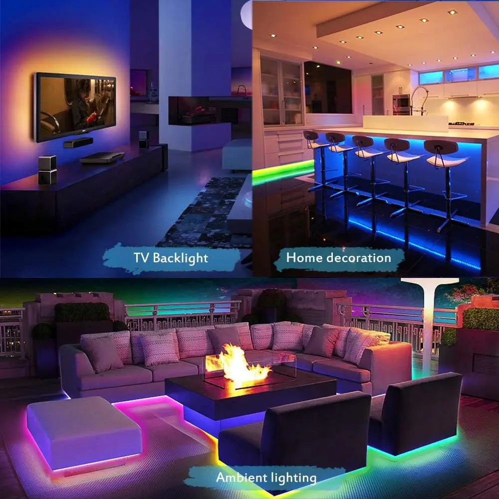 USB LED Strip Light 5M RGB Color Changing 2835 Flexible Backlight