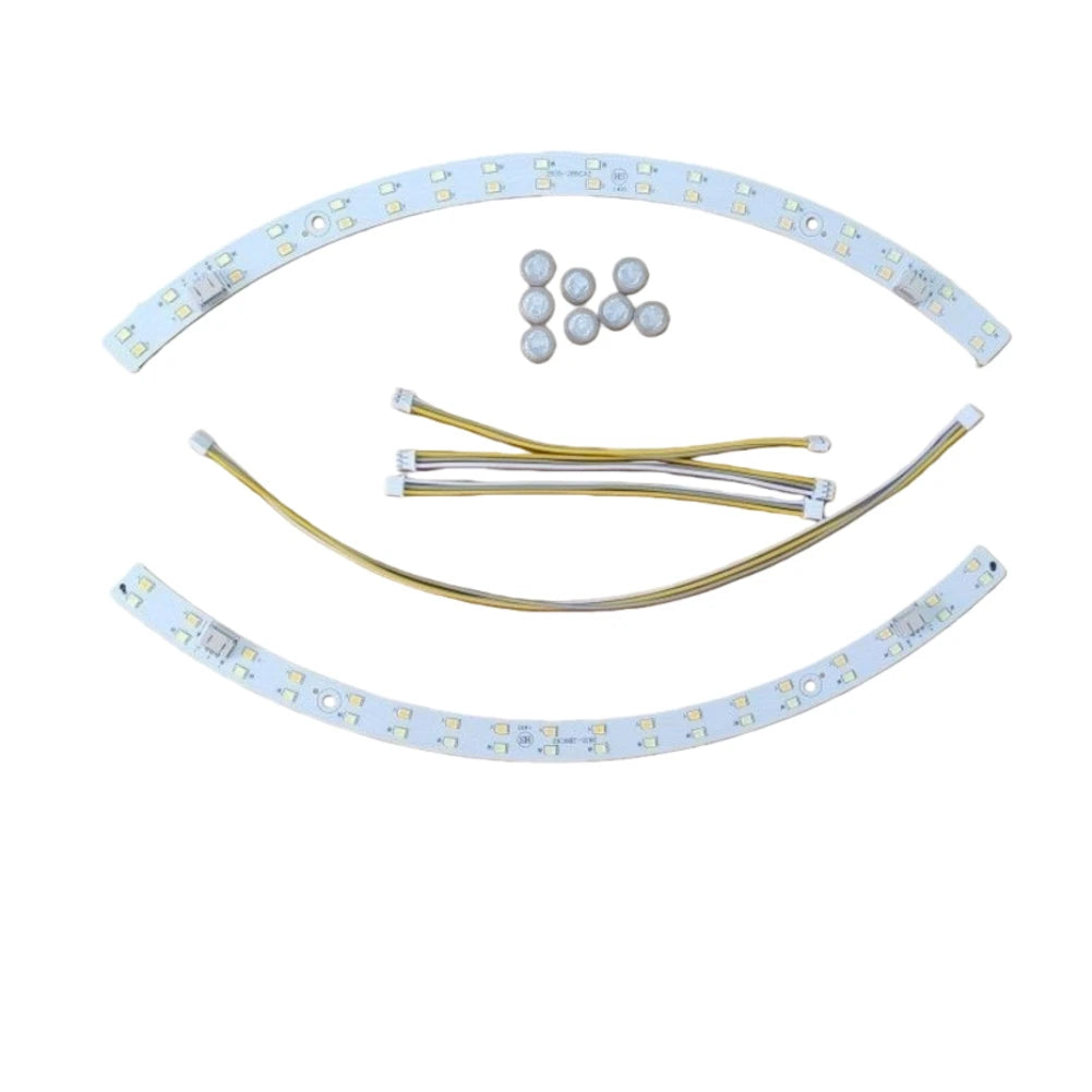 2/3/4pcs Fan-shaped LED Light Source Circular Ceiling Light Curved Lens Light Strip With 3-Stage Dimming Fan Lights