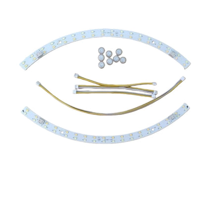 2/3/4pcs Fan-shaped LED Light Source Circular Ceiling Light Curved Lens Light Strip With 3-Stage Dimming Fan Lights