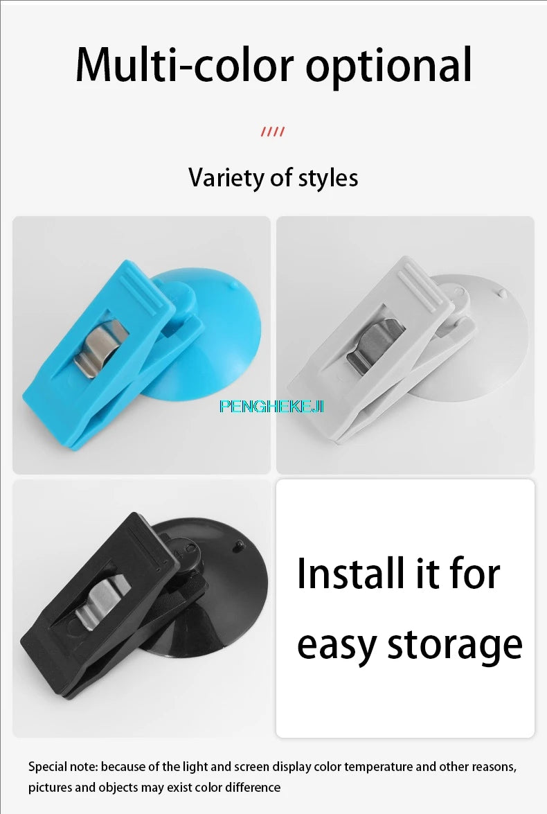 Multifunctional Car Glasses and Card Clip Suction Holder Double Clip