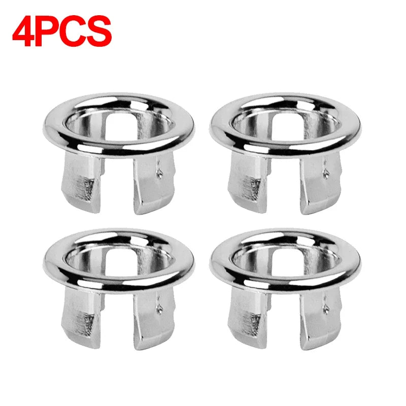 Sink Overflow Ring Cover Plug Bathroom Basin Drain Hole Cap 4/1PCS